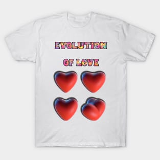 Evolution of love flat T-Shirt